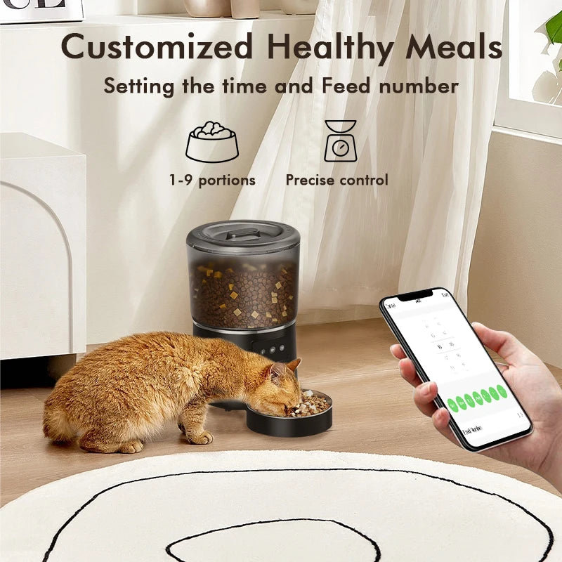 Smart 4L Feeder - Portion Control, Stainless Steel Bowl & Timed Meals - Urbane Paws