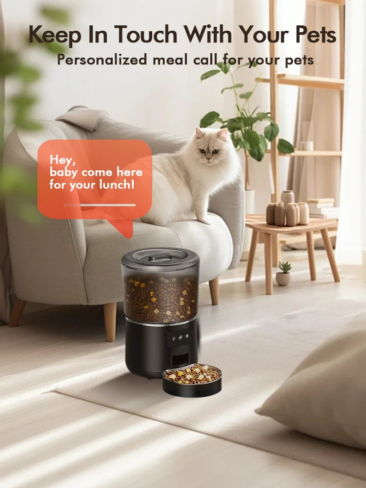 Smart 4L Feeder - Portion Control, Stainless Steel Bowl & Timed Meals - Urbane Paws