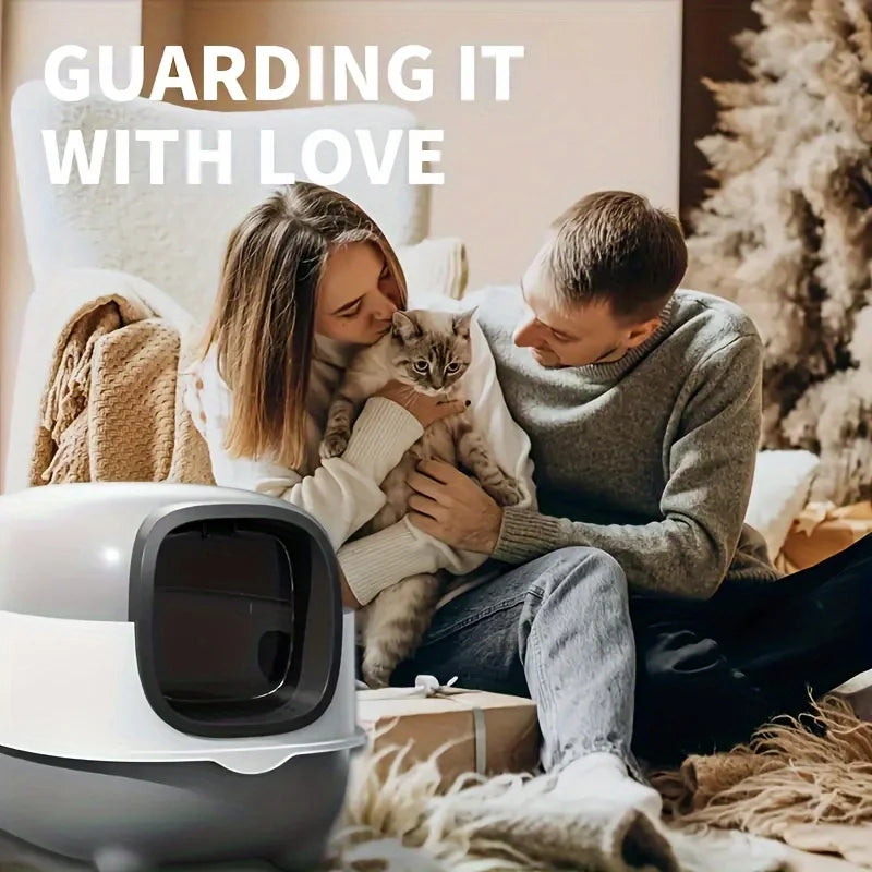 Jumbo Top-Entry Litter Box - Foldable, Odor & Splash Control for Large Cats - Urbane Paws