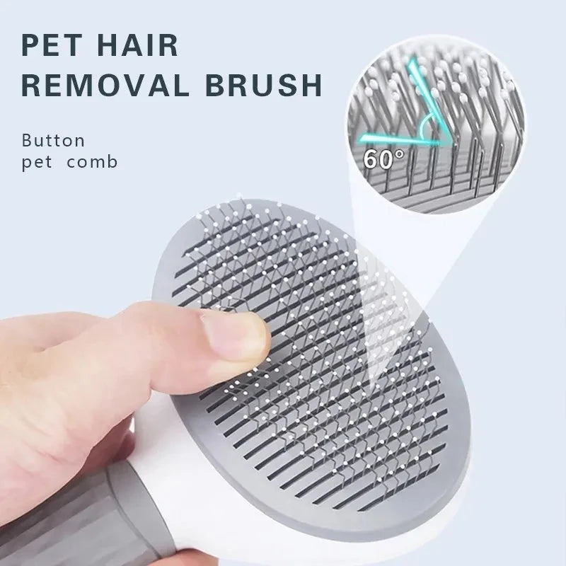 Self-Cleaning Deshedding Brush - One-Click Hair Remover for Pets - Urbane Paws