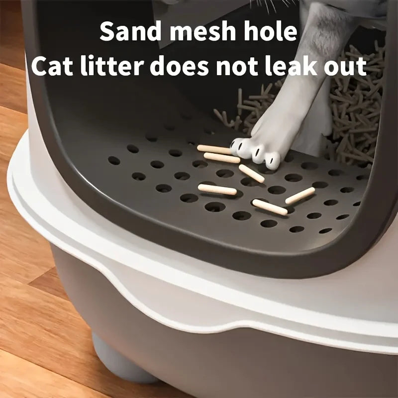 Jumbo Top-Entry Litter Box - Foldable, Odor & Splash Control for Large Cats - Urbane Paws