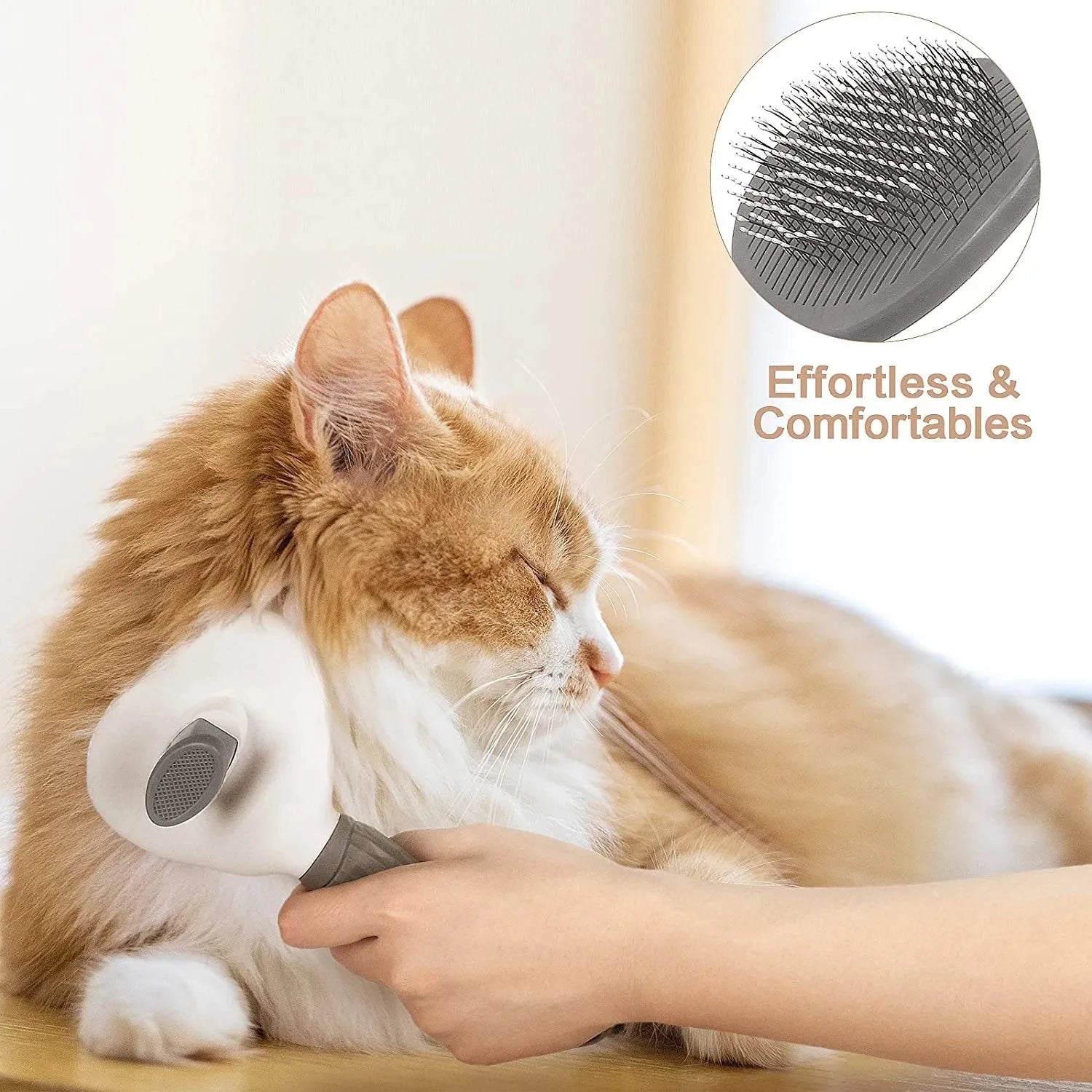 Self-Cleaning Deshedding Brush - One-Click Hair Remover for Pets - Urbane Paws