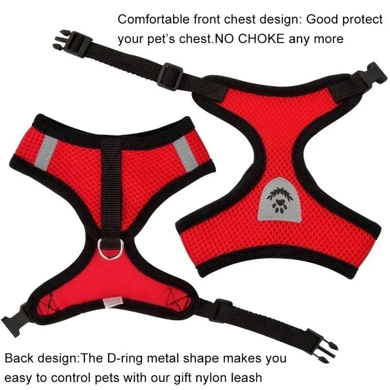 Soft Mesh Reflective Harness & Leash for Cats & Small Dogs - Urbane Paws
