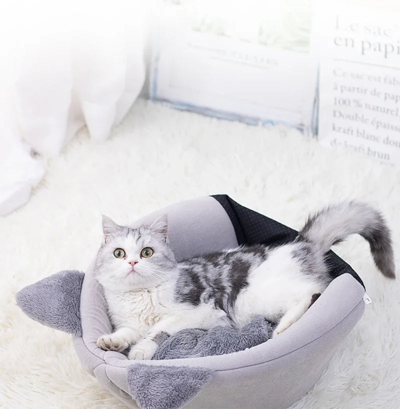 Deep Sleep Cat Cave Bed - Cozy Cotton Winter House for Small Pets - Urbane Paws
