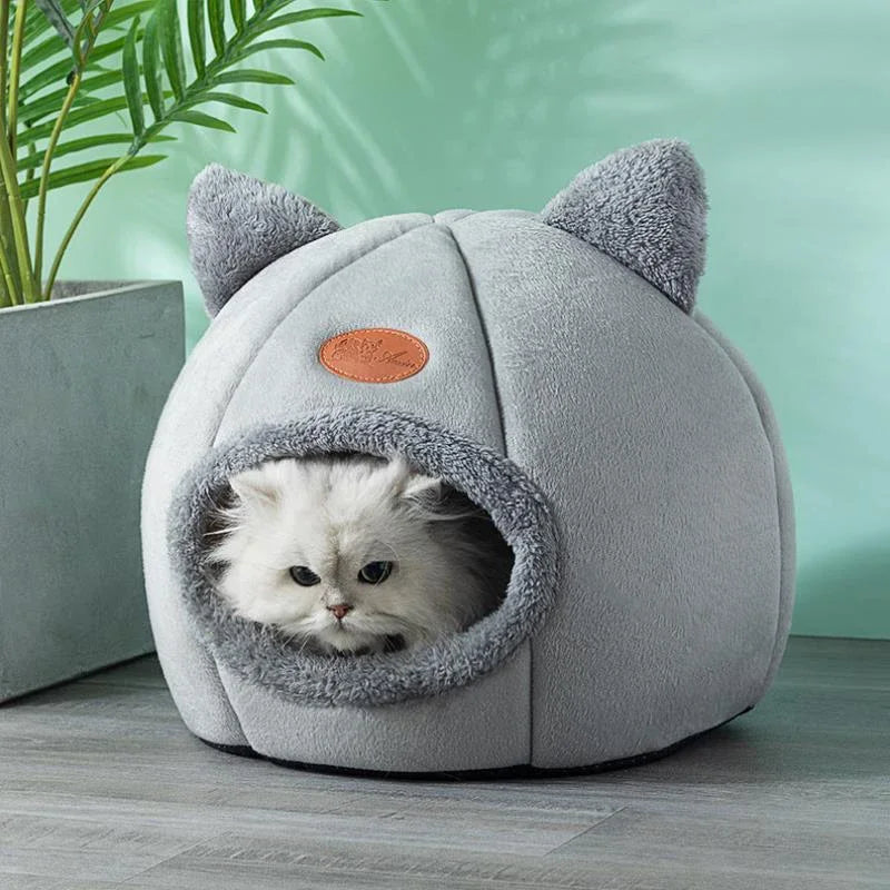 Deep Sleep Cat Cave Bed - Cozy Cotton Winter House for Small Pets - Urbane Paws