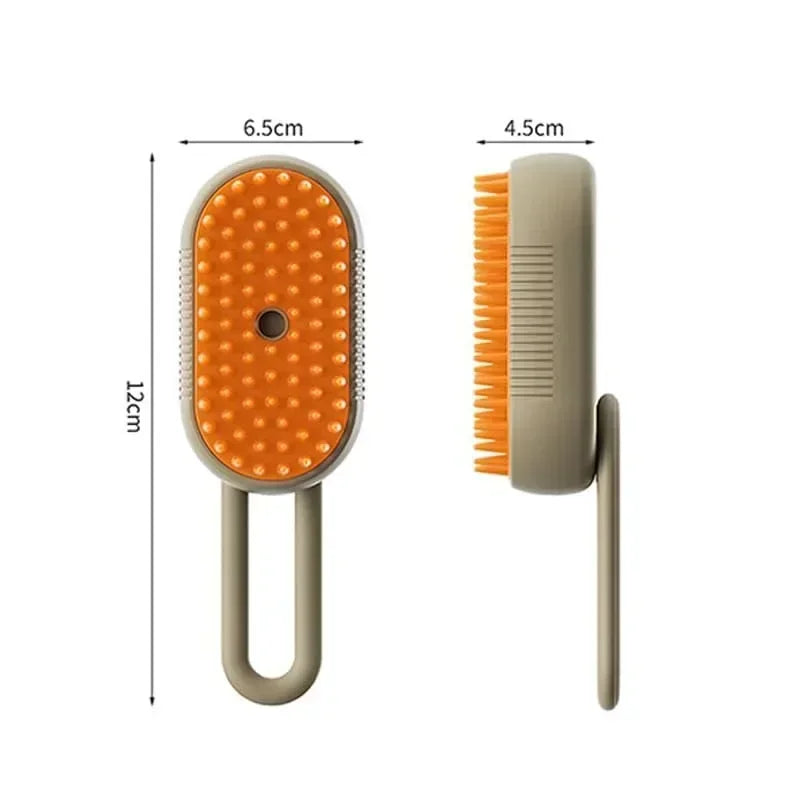 3-in-1 Electric Steamy Pet Brush - Massage & Deshedding Tool - Urbane Paws
