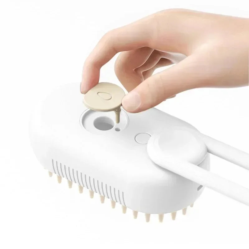 3-in-1 Electric Steamy Pet Brush - Massage & Deshedding Tool - Urbane Paws