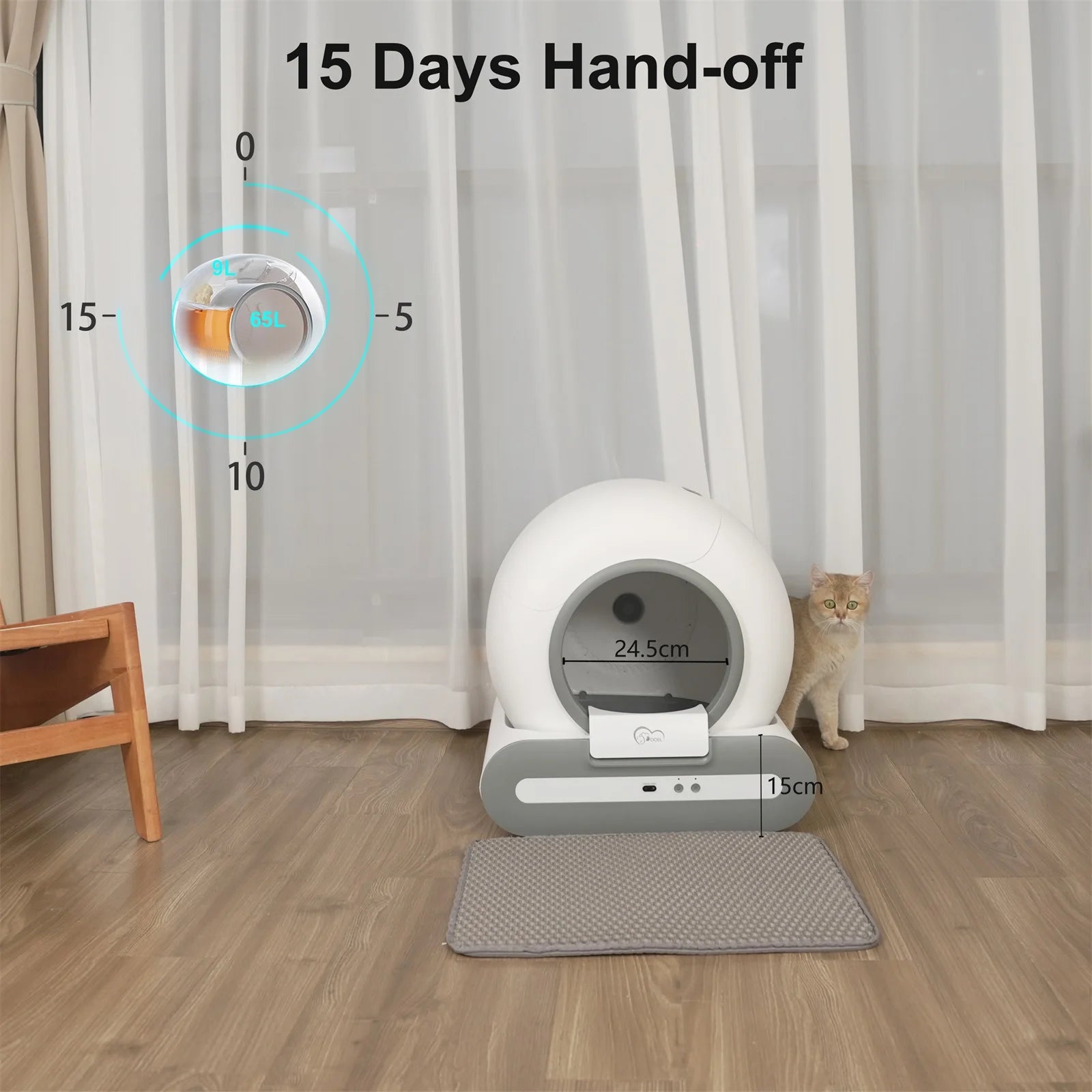 Smart Self-Cleaning Litter Box - App Control & Health Monitor - Urbane Paws