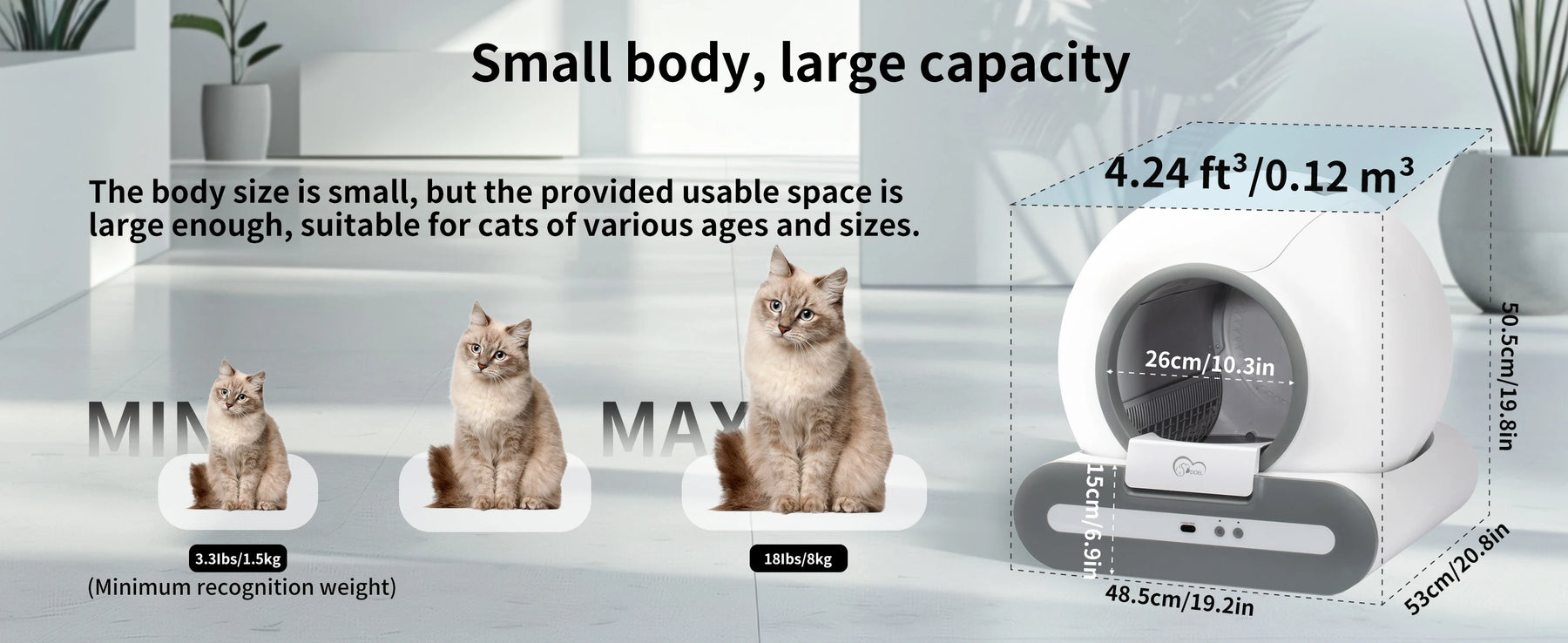 Smart Self-Cleaning Litter Box - App Control & Health Monitor - Urbane Paws