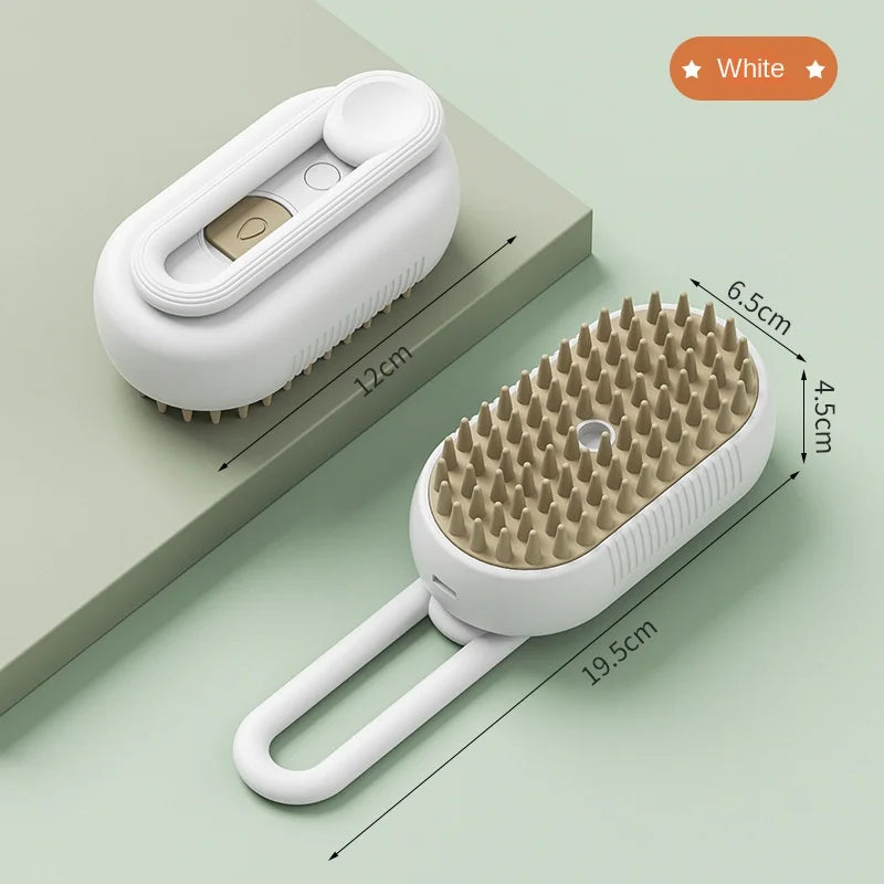 3-in-1 Electric Steamy Pet Brush - Massage & Deshedding Tool - Urbane Paws