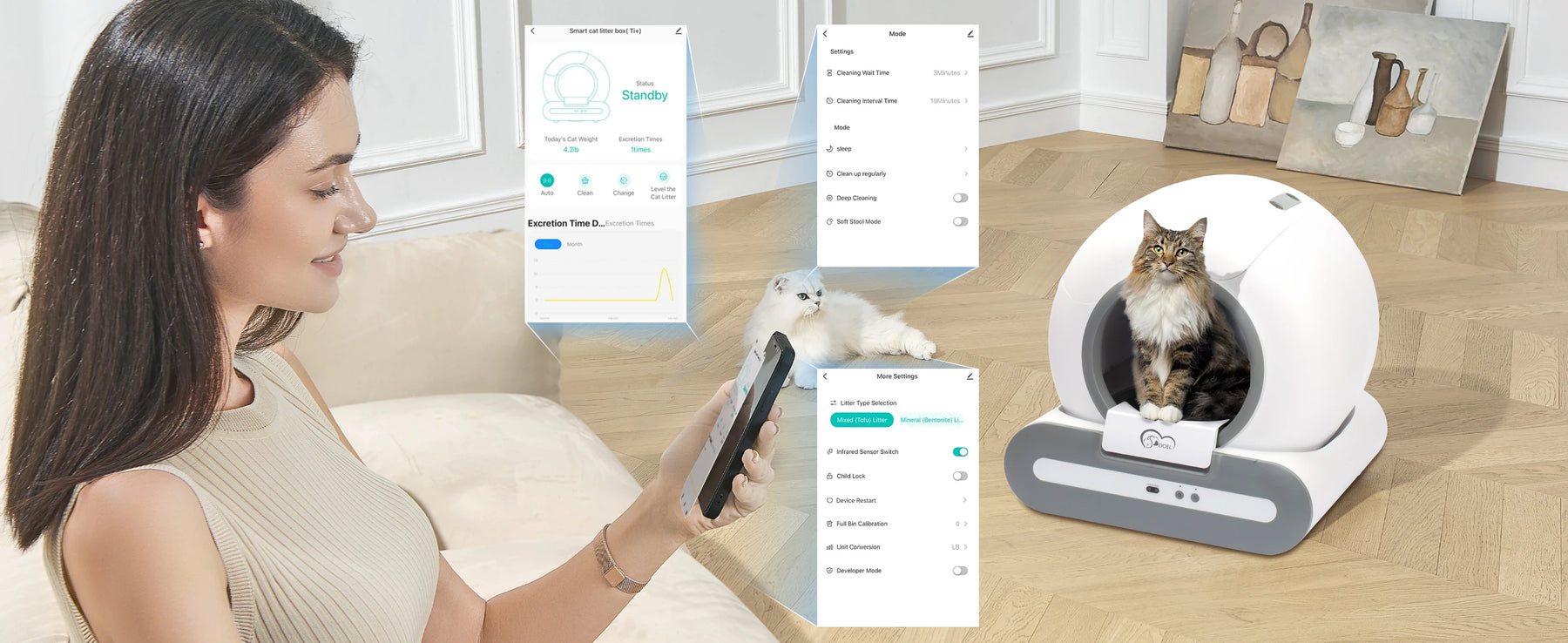 Smart Self-Cleaning Litter Box - App Control & Health Monitor - Urbane Paws