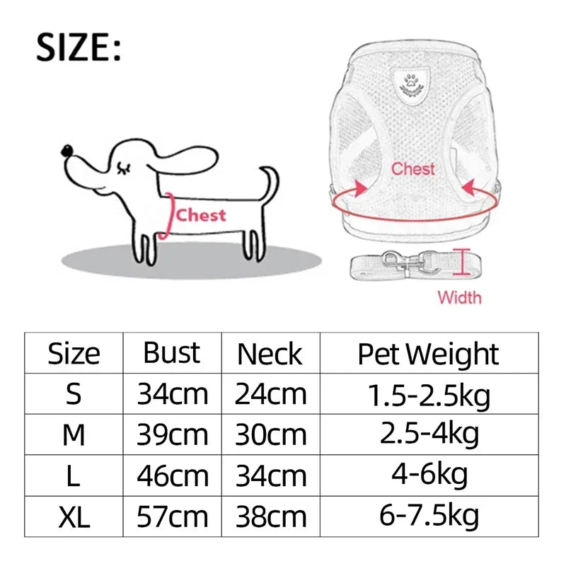Soft Mesh Reflective Harness & Leash for Cats & Small Dogs - Urbane Paws