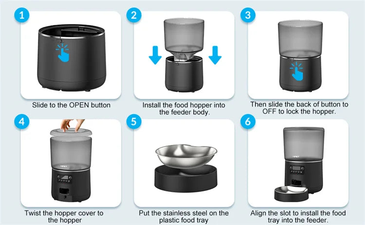 Smart 4L Feeder - Portion Control, Stainless Steel Bowl & Timed Meals - Urbane Paws