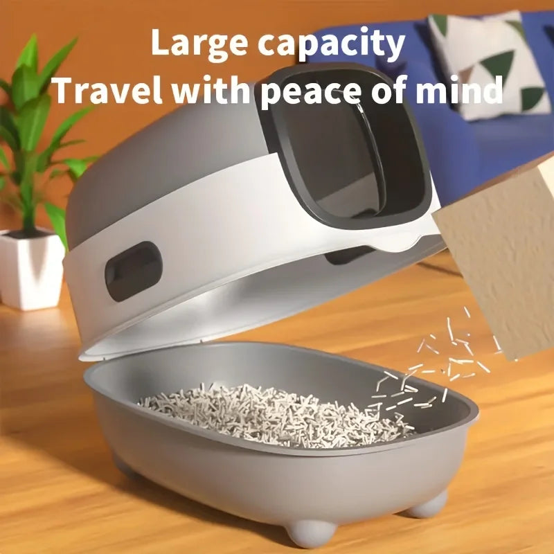 Jumbo Top-Entry Litter Box - Foldable, Odor & Splash Control for Large Cats - Urbane Paws