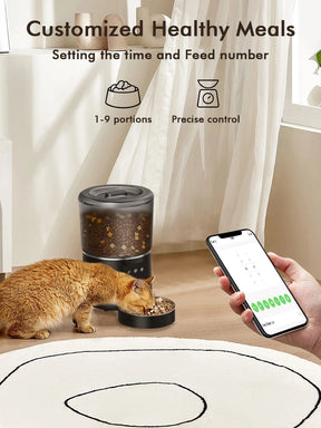 Smart 4L Feeder - Portion Control, Stainless Steel Bowl & Timed Meals - Urbane Paws