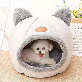 Deep Sleep Cat Cave Bed - Cozy Cotton Winter House for Small Pets - Urbane Paws