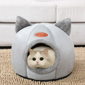 Deep Sleep Cat Cave Bed - Cozy Cotton Winter House for Small Pets - Urbane Paws