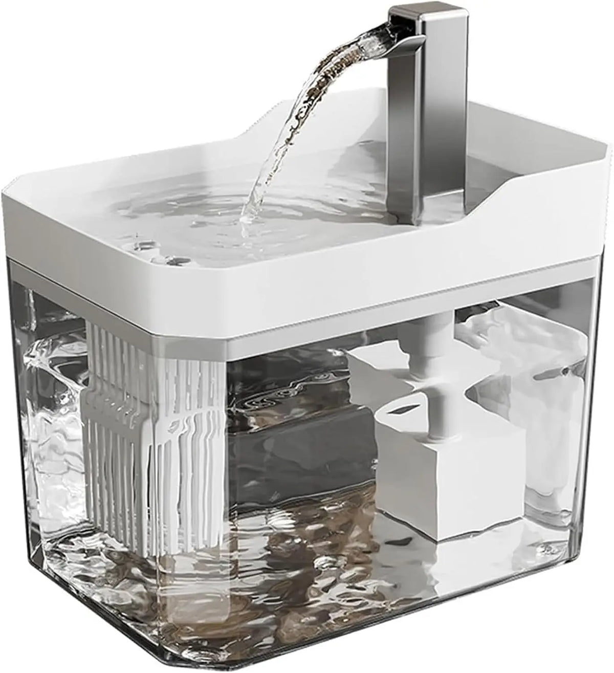 Automatic Pet Water Fountain 2.5L Filtered Bowl – Quiet Stainless Steel / Plastic - Urbane Paws
