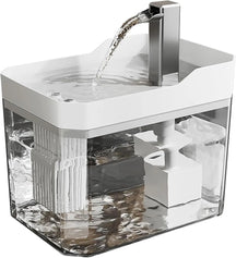 Automatic Pet Water Fountain 2.5L Filtered Bowl – Quiet Stainless Steel / Plastic - Urbane Paws