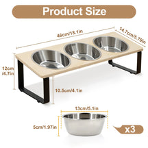 Elevated 3-Bowl Stainless Feeder - 15° Tilted for Neck/Joint Health - Urbane Paws
