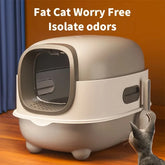 Jumbo Top-Entry Litter Box - Foldable, Odor & Splash Control for Large Cats - Urbane Paws