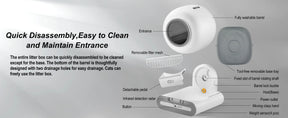 Smart Self-Cleaning Litter Box - App Control & Health Monitor - Urbane Paws