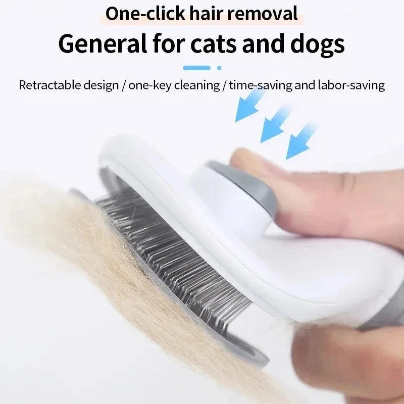 Self-Cleaning Deshedding Brush - One-Click Hair Remover for Pets - Urbane Paws