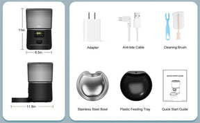 Smart 4L Feeder - Portion Control, Stainless Steel Bowl & Timed Meals - Urbane Paws