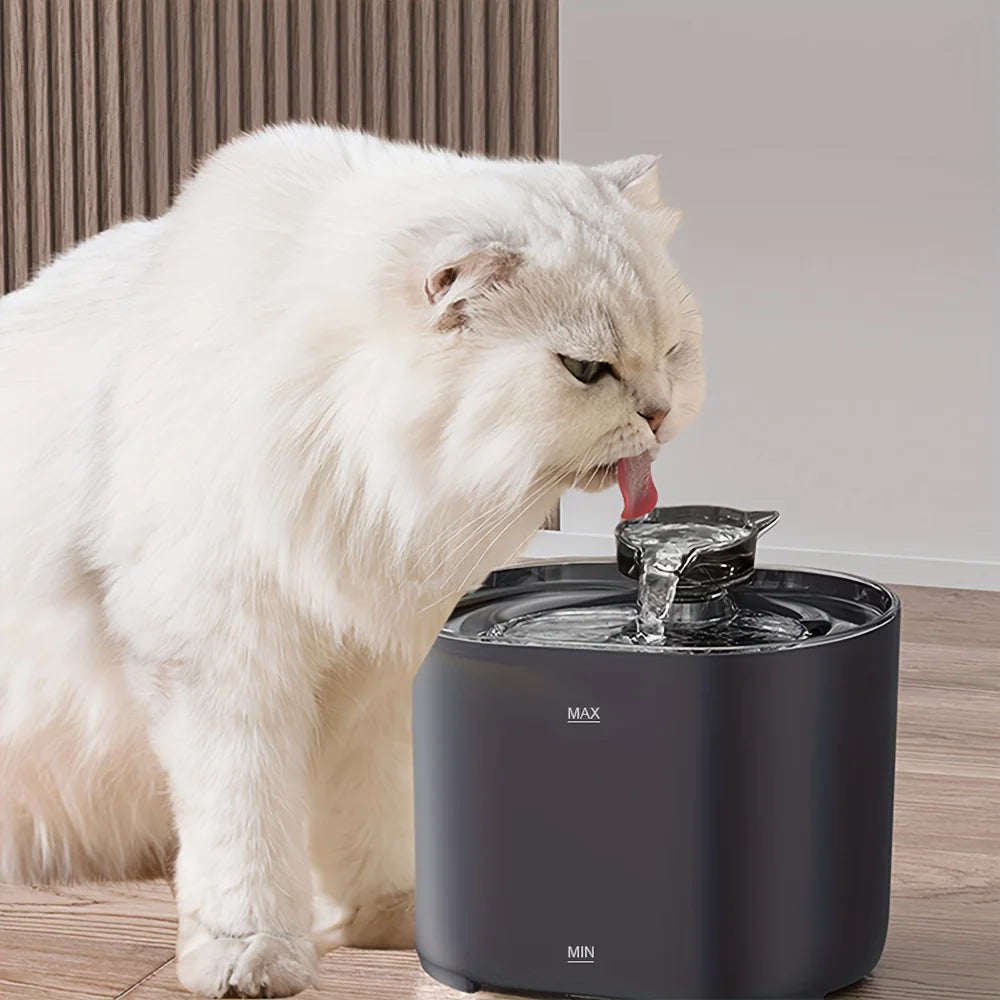 Silent 2.2L Pet Water Fountain with Filter & Auto-Dispenser - Urbane Paws
