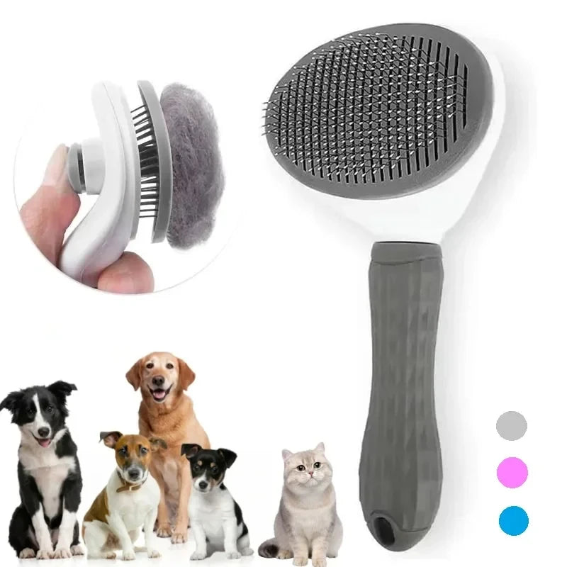 Self-Cleaning Deshedding Brush - One-Click Hair Remover for Pets - Urbane Paws