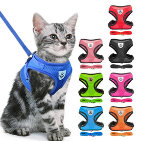 Soft Mesh Reflective Harness & Leash for Cats & Small Dogs - Urbane Paws