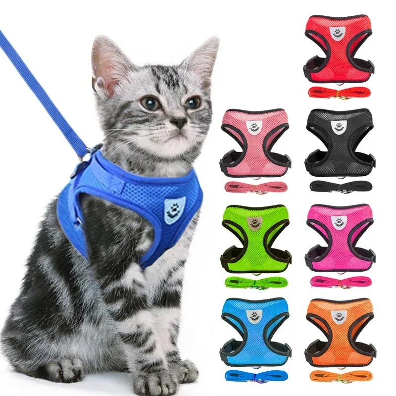 Soft Mesh Reflective Harness & Leash for Cats & Small Dogs - Urbane Paws