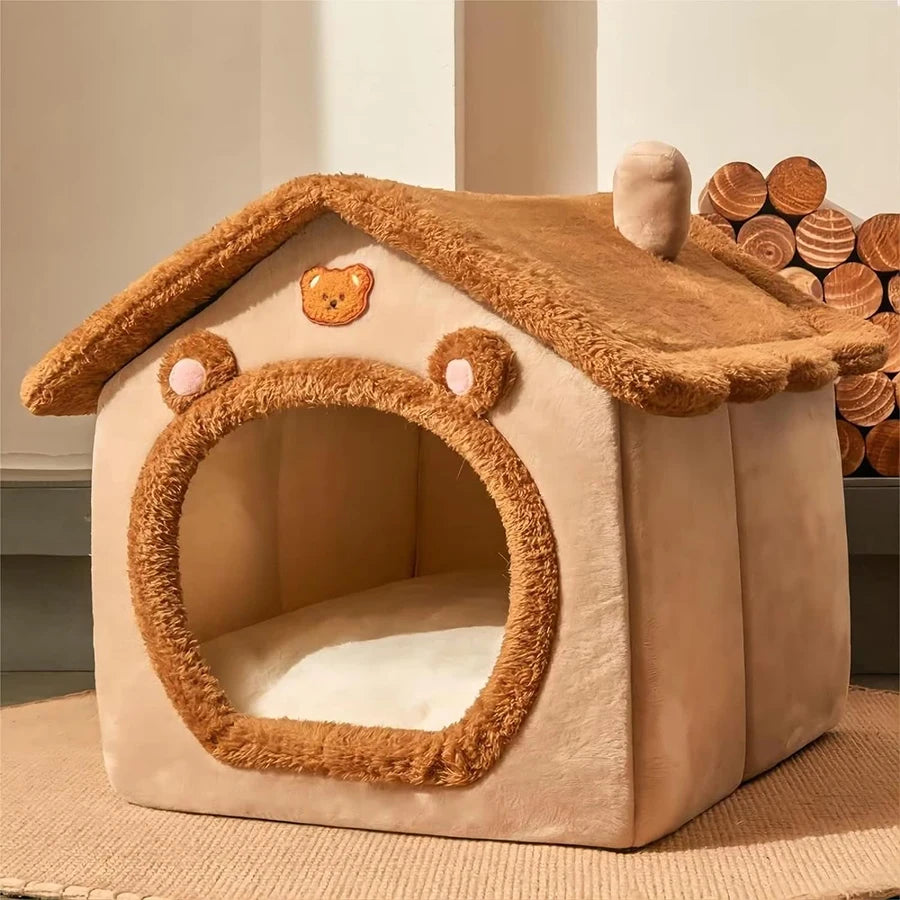 2-in-1 Foldable Pet House & Sofa - Washable Cat Cave for Small Dogs - Urbane Paws