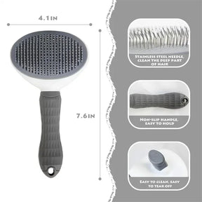 Self-Cleaning Deshedding Brush - One-Click Hair Remover for Pets - Urbane Paws