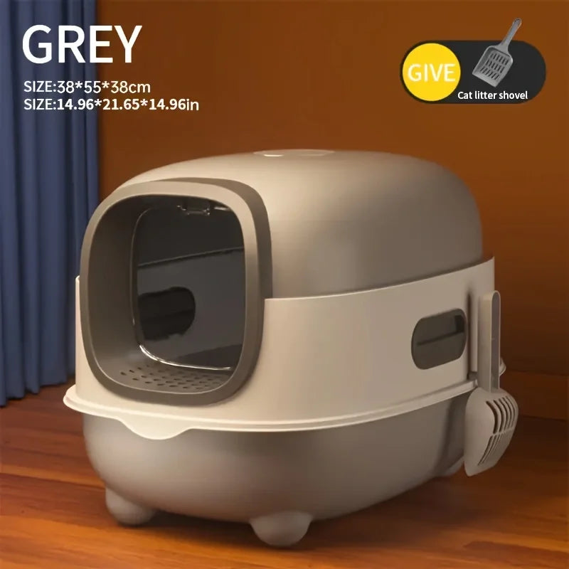 Jumbo Top-Entry Litter Box - Foldable, Odor & Splash Control for Large Cats - Urbane Paws
