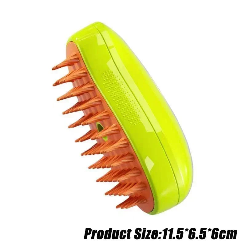 3-in-1 Electric Steamy Pet Brush - Massage & Deshedding Tool - Urbane Paws