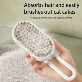 3-in-1 Electric Steamy Pet Brush - Massage & Deshedding Tool - Urbane Paws