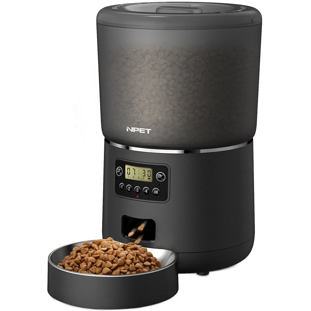 Smart 4L Feeder - Portion Control, Stainless Steel Bowl & Timed Meals - Urbane Paws