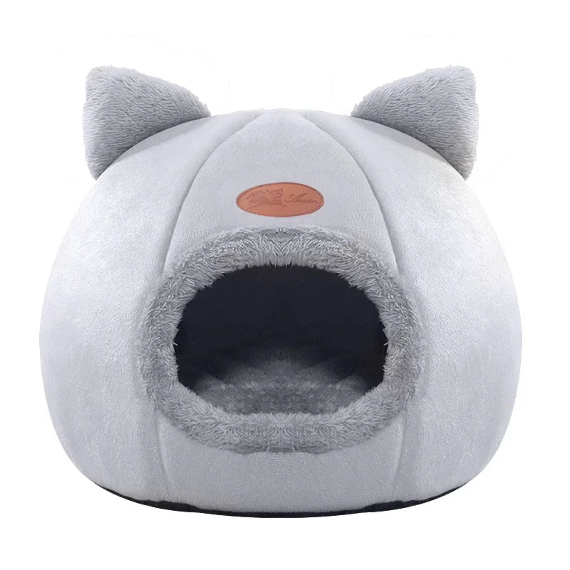 Deep Sleep Cat Cave Bed - Cozy Cotton Winter House for Small Pets - Urbane Paws