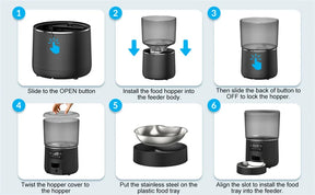 Smart 4L Feeder - Portion Control, Stainless Steel Bowl & Timed Meals - Urbane Paws