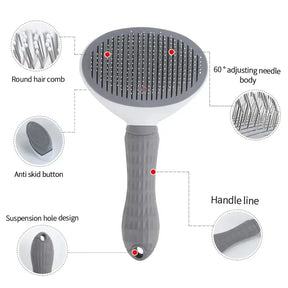 Self-Cleaning Deshedding Brush - One-Click Hair Remover for Pets - Urbane Paws